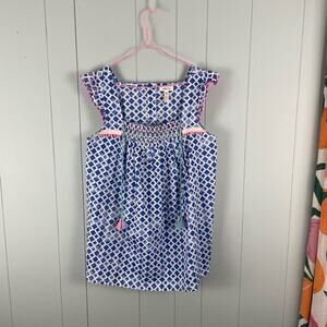 Matilda Jane smocked square neck flutter sleeve blouse